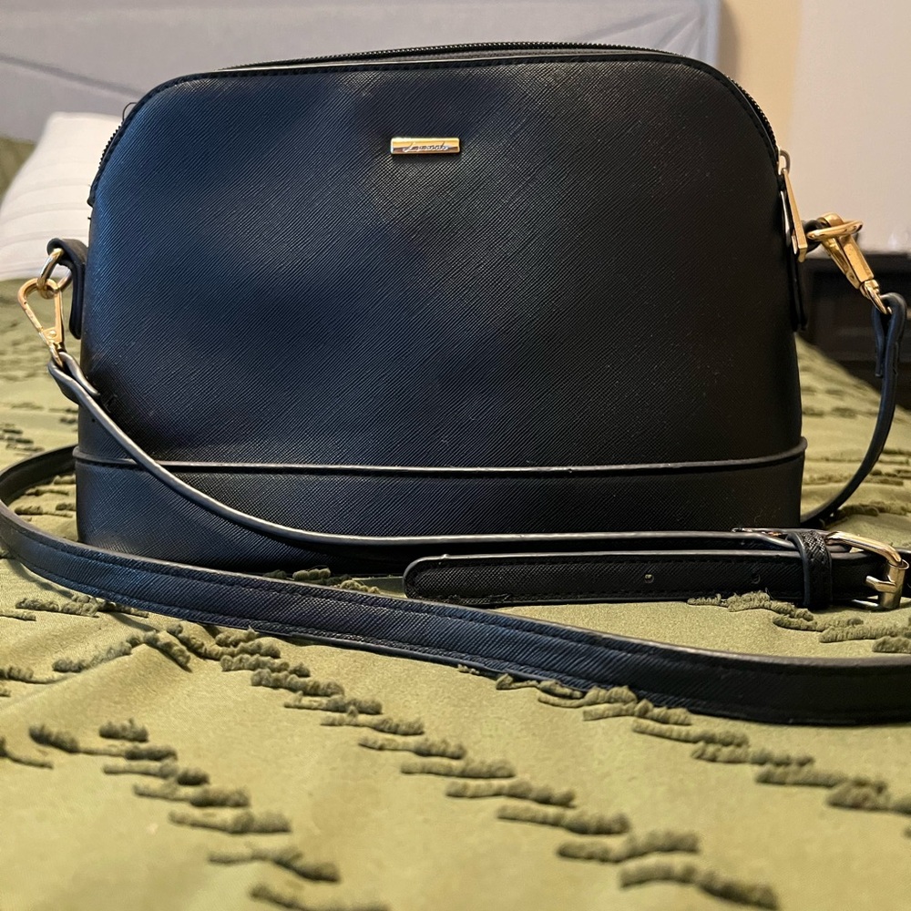 Simple black crossbody purse